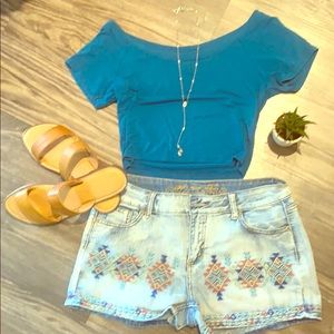 Embroidered shorts
